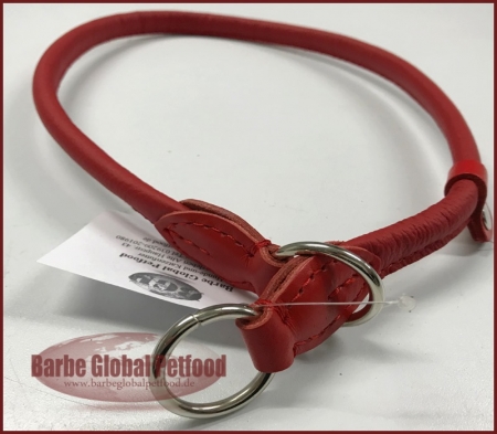 Zughalsband Leder 12mm/53-75cm rot